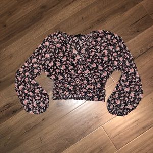 Forever 21 floral crop